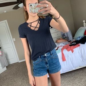 Navy American Eagle top!